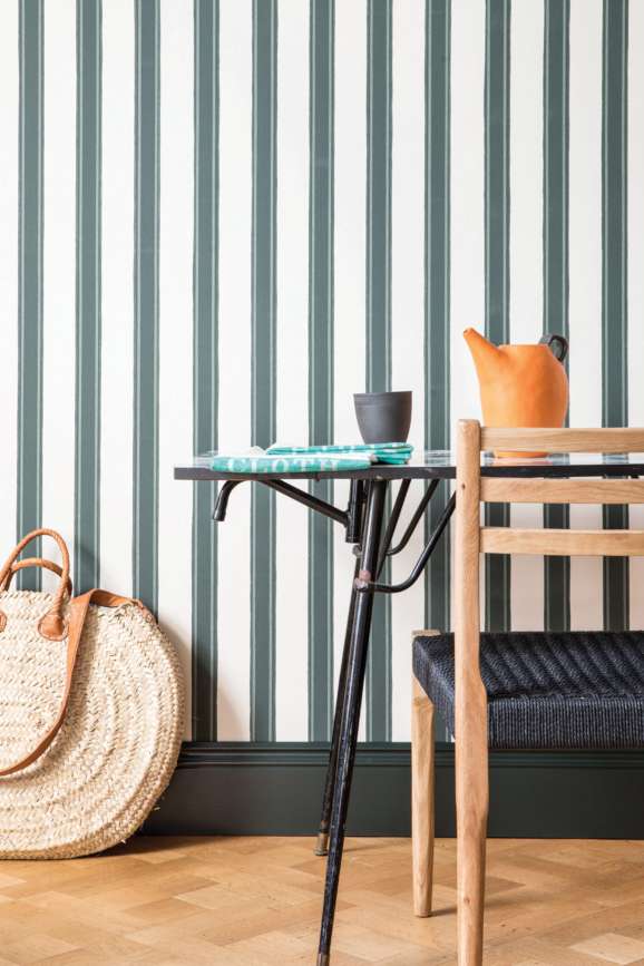 Block Print Stripe  Wallpaper